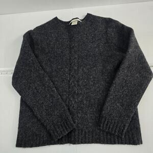 Perry Ellis Lambswoool sweater womens M gray pullover‎ 6820